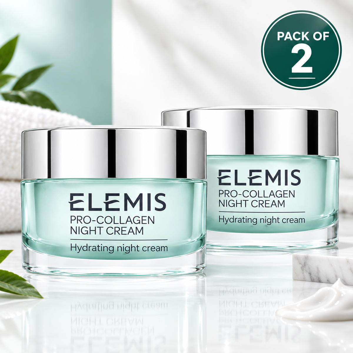 ELEMIS Pro-Collagen Night Cream – Hydrating Face Cream | Pack of 2
